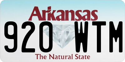 AR license plate 920WTM