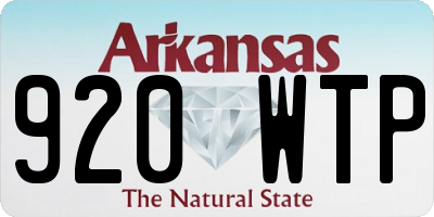 AR license plate 920WTP