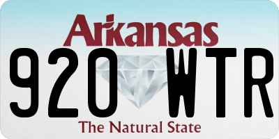 AR license plate 920WTR