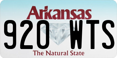 AR license plate 920WTS