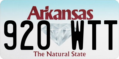 AR license plate 920WTT