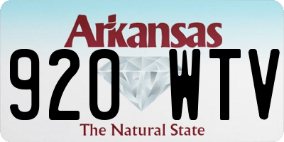 AR license plate 920WTV