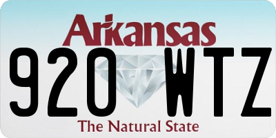 AR license plate 920WTZ