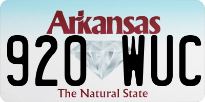 AR license plate 920WUC