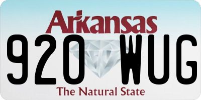AR license plate 920WUG