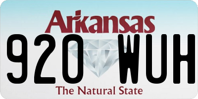 AR license plate 920WUH