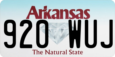 AR license plate 920WUJ