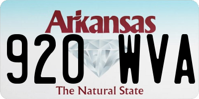 AR license plate 920WVA