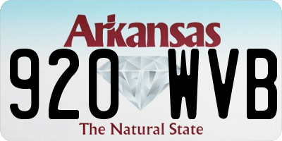 AR license plate 920WVB