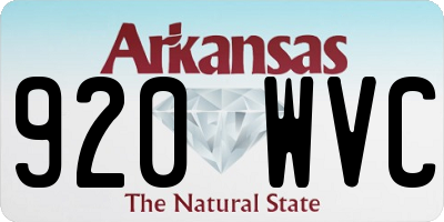 AR license plate 920WVC