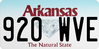 AR license plate 920WVE