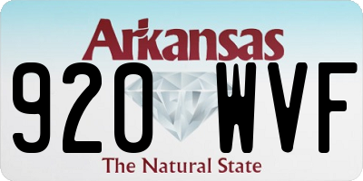 AR license plate 920WVF