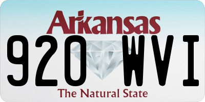 AR license plate 920WVI