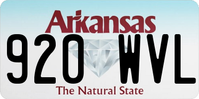 AR license plate 920WVL