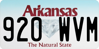 AR license plate 920WVM