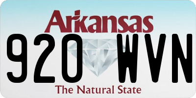 AR license plate 920WVN
