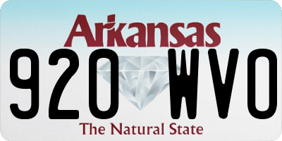 AR license plate 920WVO