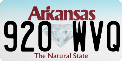 AR license plate 920WVQ