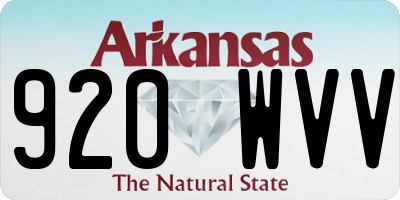 AR license plate 920WVV