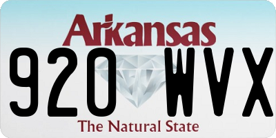 AR license plate 920WVX