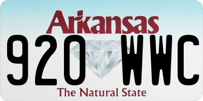 AR license plate 920WWC