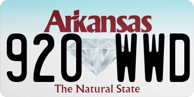 AR license plate 920WWD