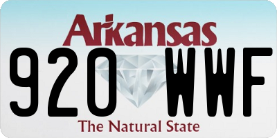 AR license plate 920WWF