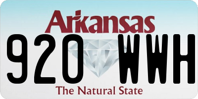 AR license plate 920WWH