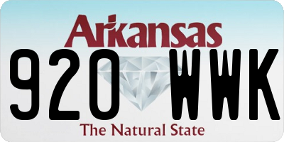 AR license plate 920WWK