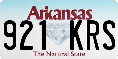 AR license plate 921KRS