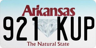 AR license plate 921KUP