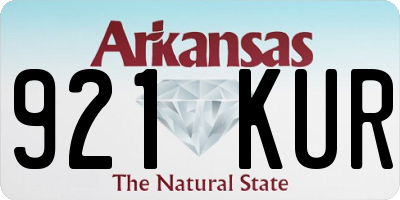 AR license plate 921KUR