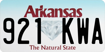AR license plate 921KWA