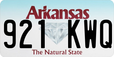 AR license plate 921KWQ