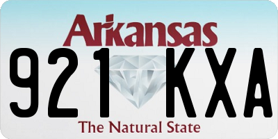 AR license plate 921KXA