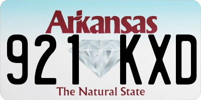 AR license plate 921KXD