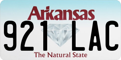 AR license plate 921LAC