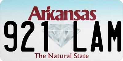 AR license plate 921LAM