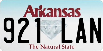 AR license plate 921LAN