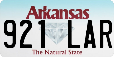 AR license plate 921LAR