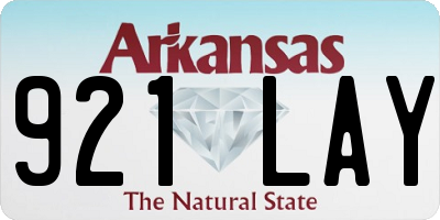 AR license plate 921LAY