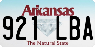 AR license plate 921LBA