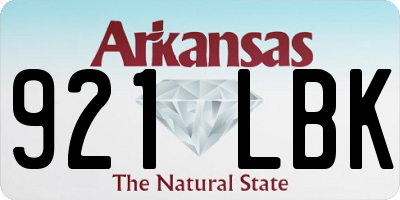 AR license plate 921LBK