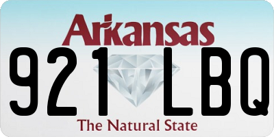 AR license plate 921LBQ