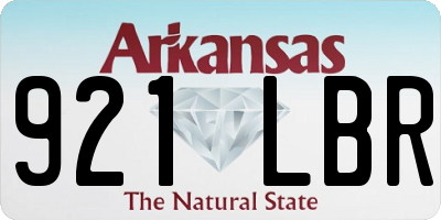 AR license plate 921LBR