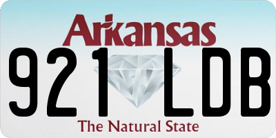 AR license plate 921LDB