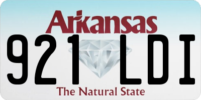 AR license plate 921LDI