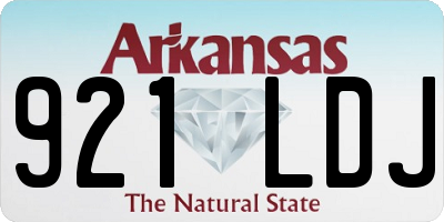 AR license plate 921LDJ