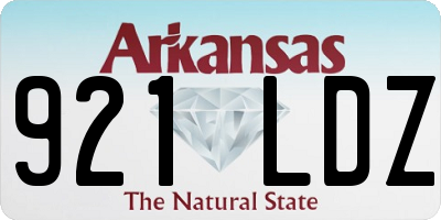 AR license plate 921LDZ