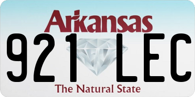 AR license plate 921LEC